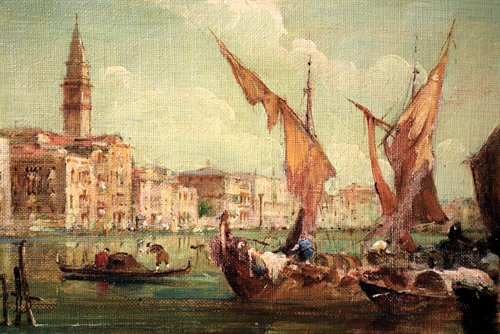 Coppia di Vedute Veneziane - Giudecca e Canal Grande